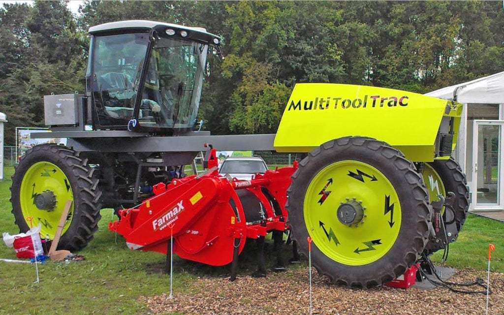 The original machine was designed to mount implements amidships