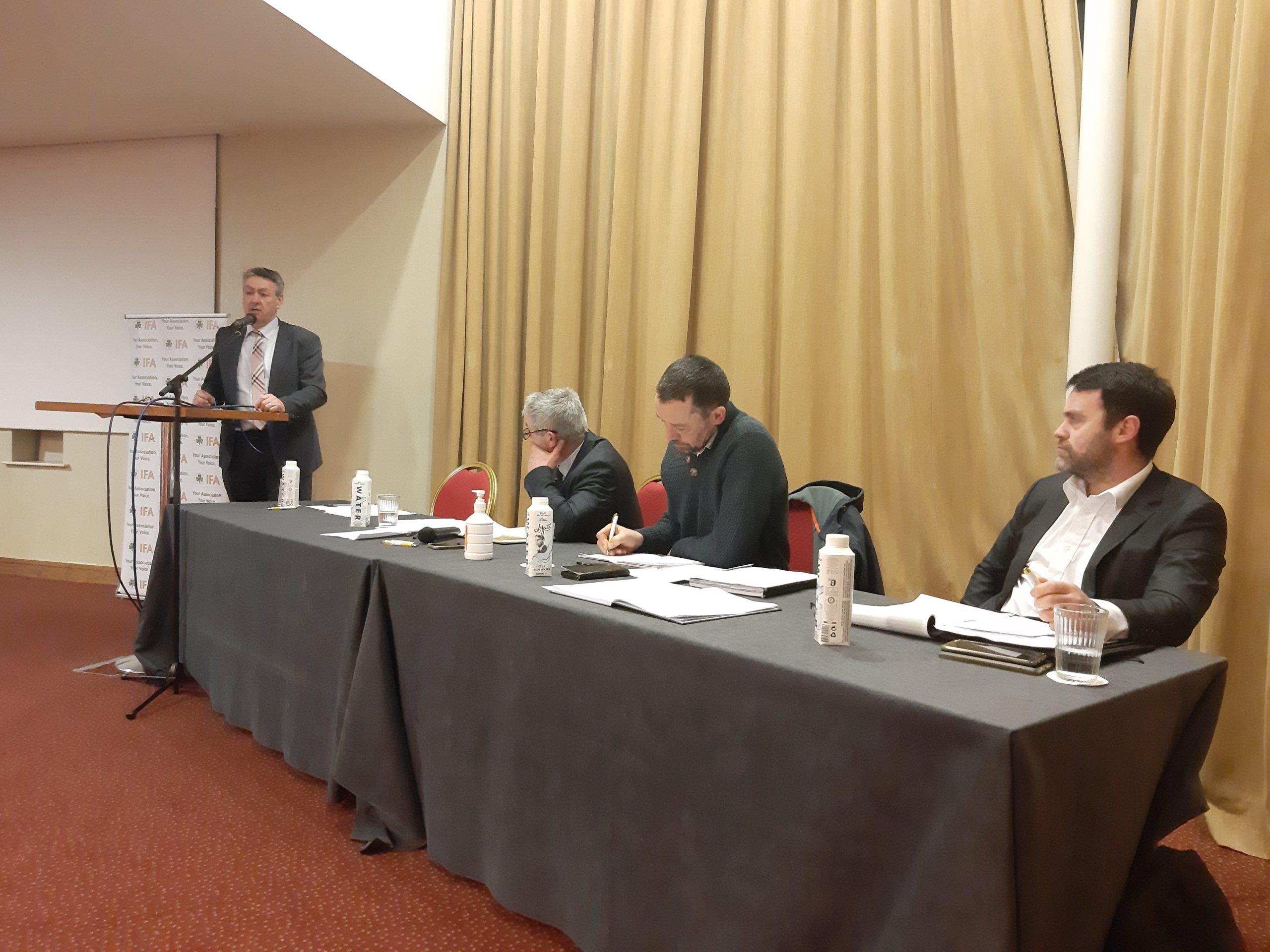 Ireland South MEP Billy Kelleher addressing the Kerry IFA AGM