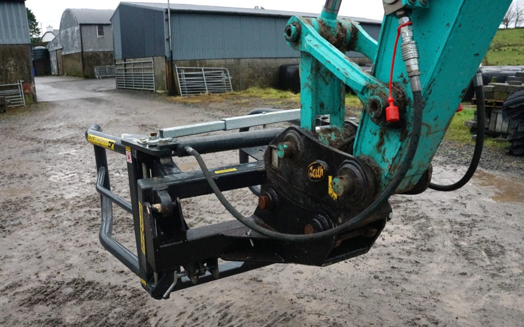 Bale handling is another use found for 360 degree excavators in Donegal