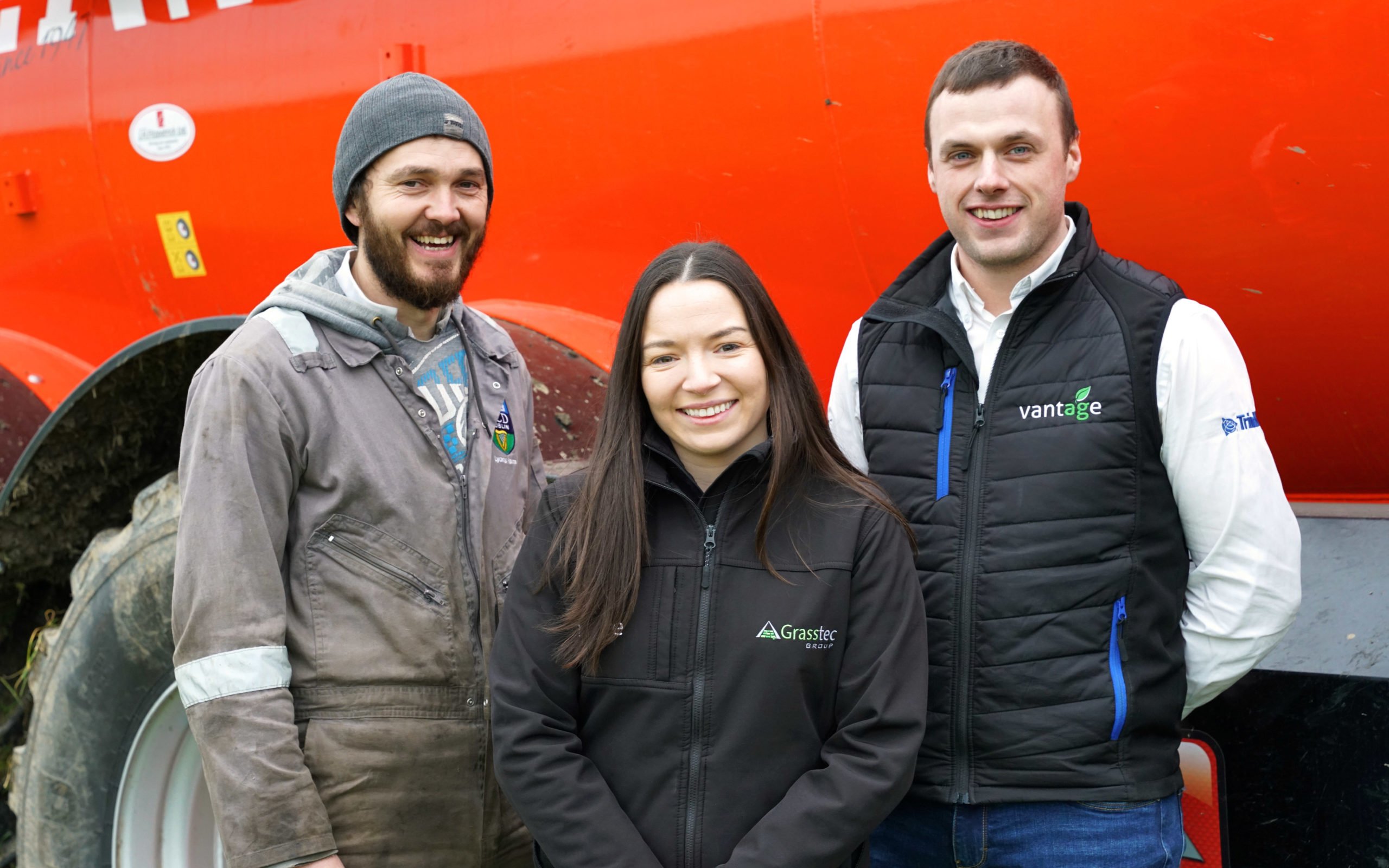 L-r: Ian Kealy of UCD, Grace Sweetman and John Grainger of Grasstec