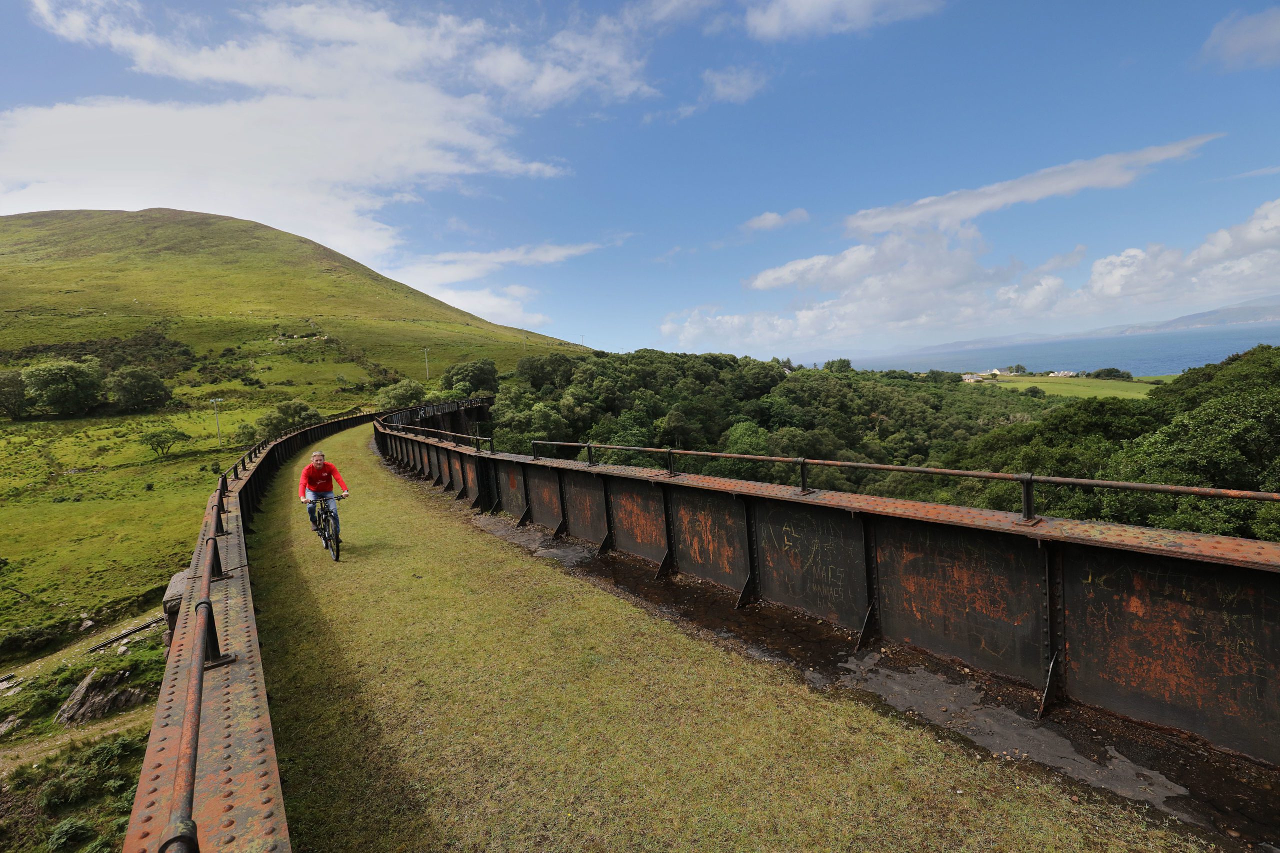 The route of the proposed South Kerry Greenway on Kells Viaduct. Image Source: Valerie O'Sullivan