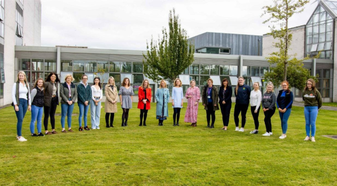 Caren McAteer (sixth from the right) with students from the BSc (Hons) in Sustainable Agriculture/Agri-Food Production at DKIT. In 2021, the course bucked the trend with a 60% female and 40% male ratio