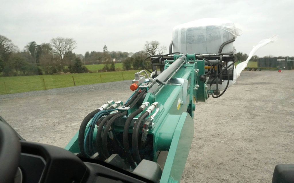 The loader format offers greater all round vision but boom (if fitted) extension is limited