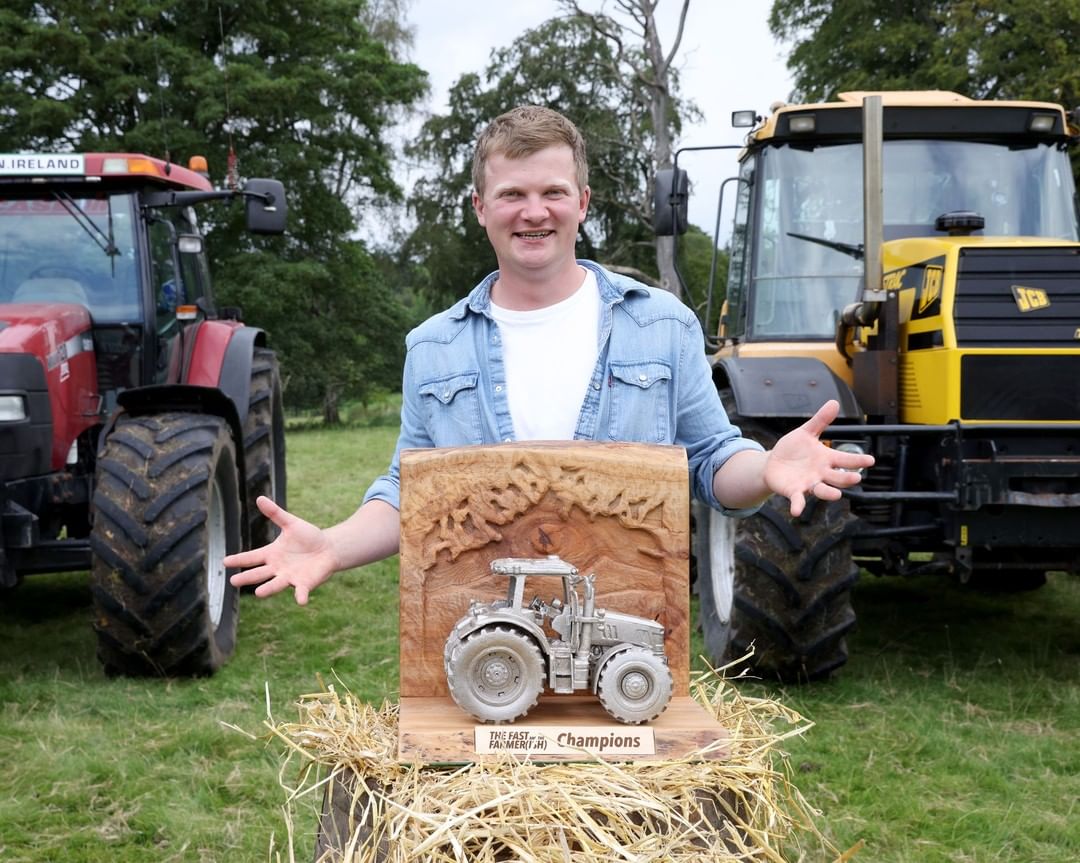 Tom Pemberton and the tractor trophy via Alleycats TV