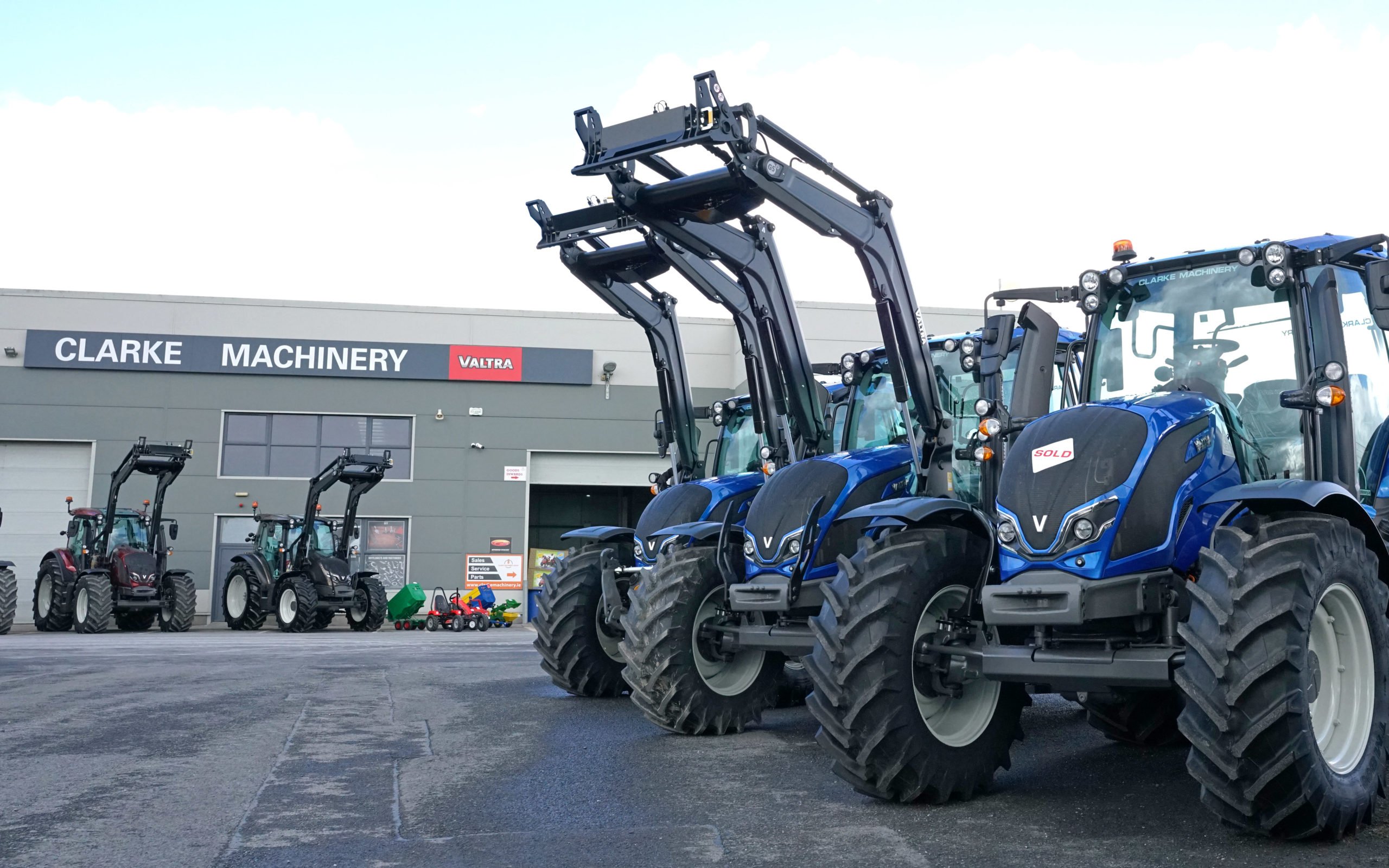 A yard full of stock, that is all owned by Clarkes awaits customers
