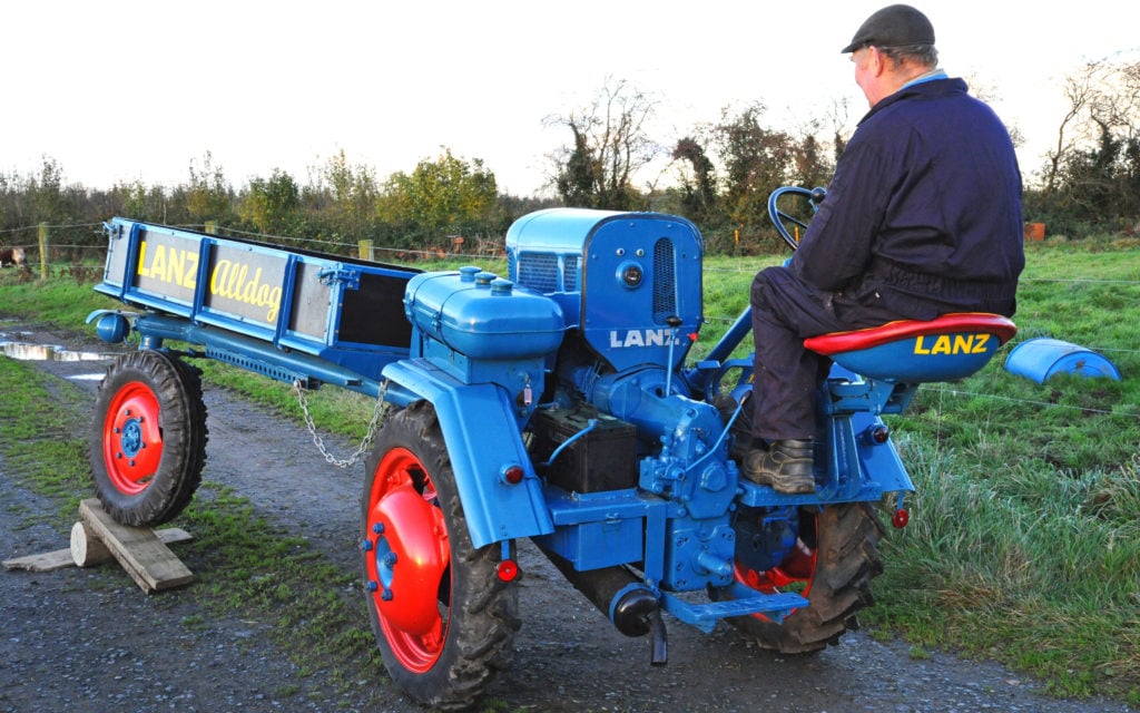 The Alldog had a certain amount of flexibility built into the frame for hillside work. This example belongs to Jim Kelly of Co. Laois