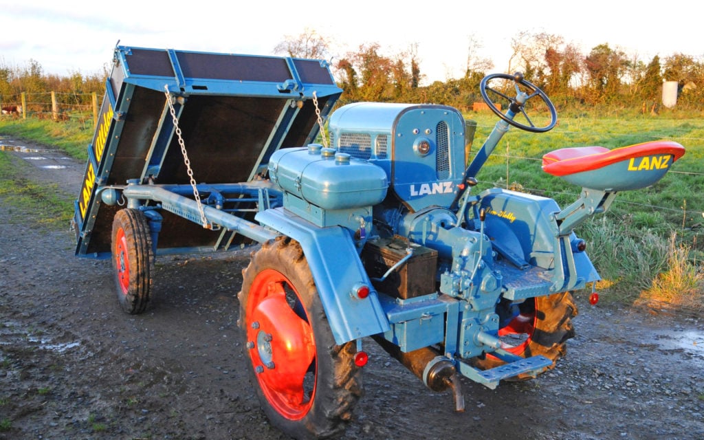 The Alldog could be fitted with a tipping body as well as cultivation implements