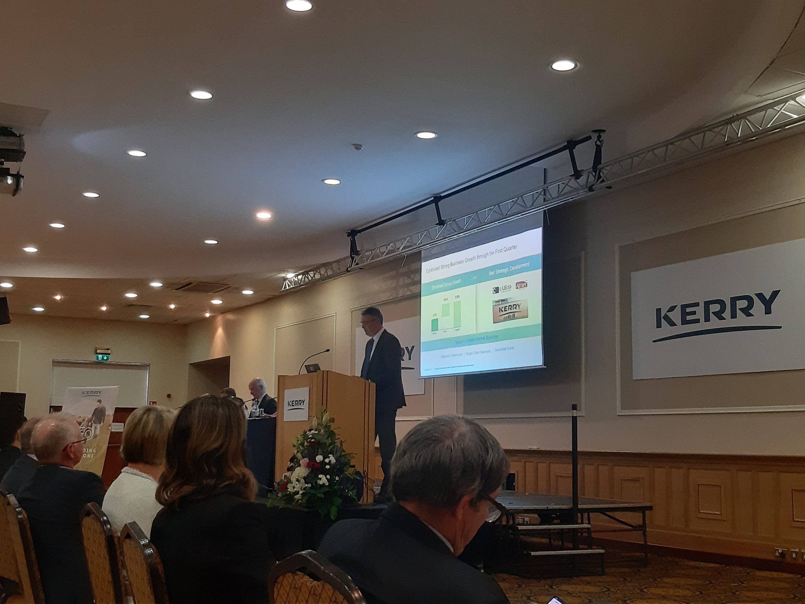 Kerry Group CEO Edmond Scanlon addressing the company's AGM in Tralee