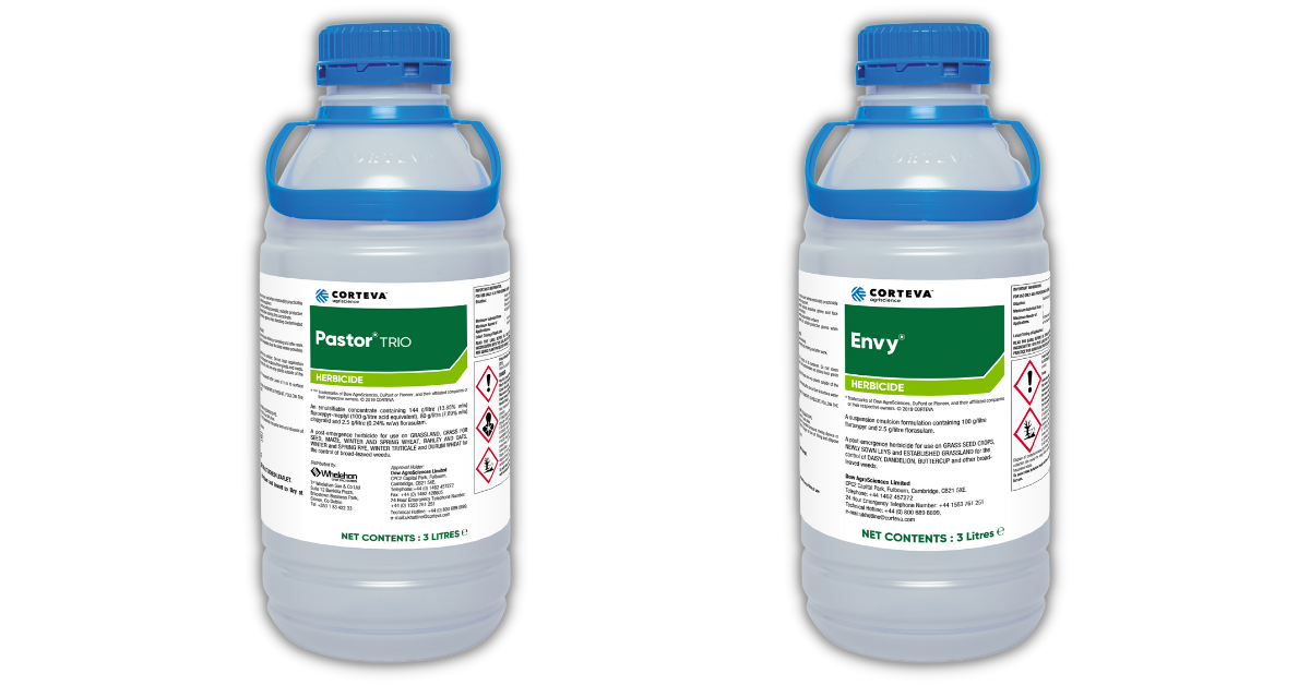 Pastor Trio and Envy from Corteva Agriscience are ideal for controlling weeds in reseeded pastures