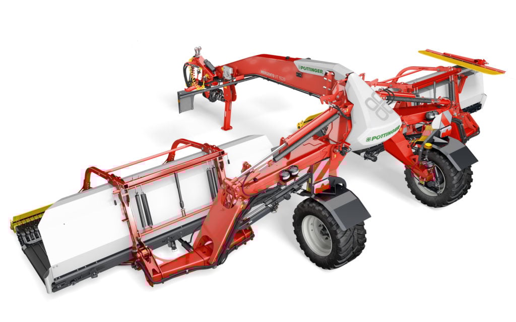 Pottinger uses a central swivel mount to help follow ground contours