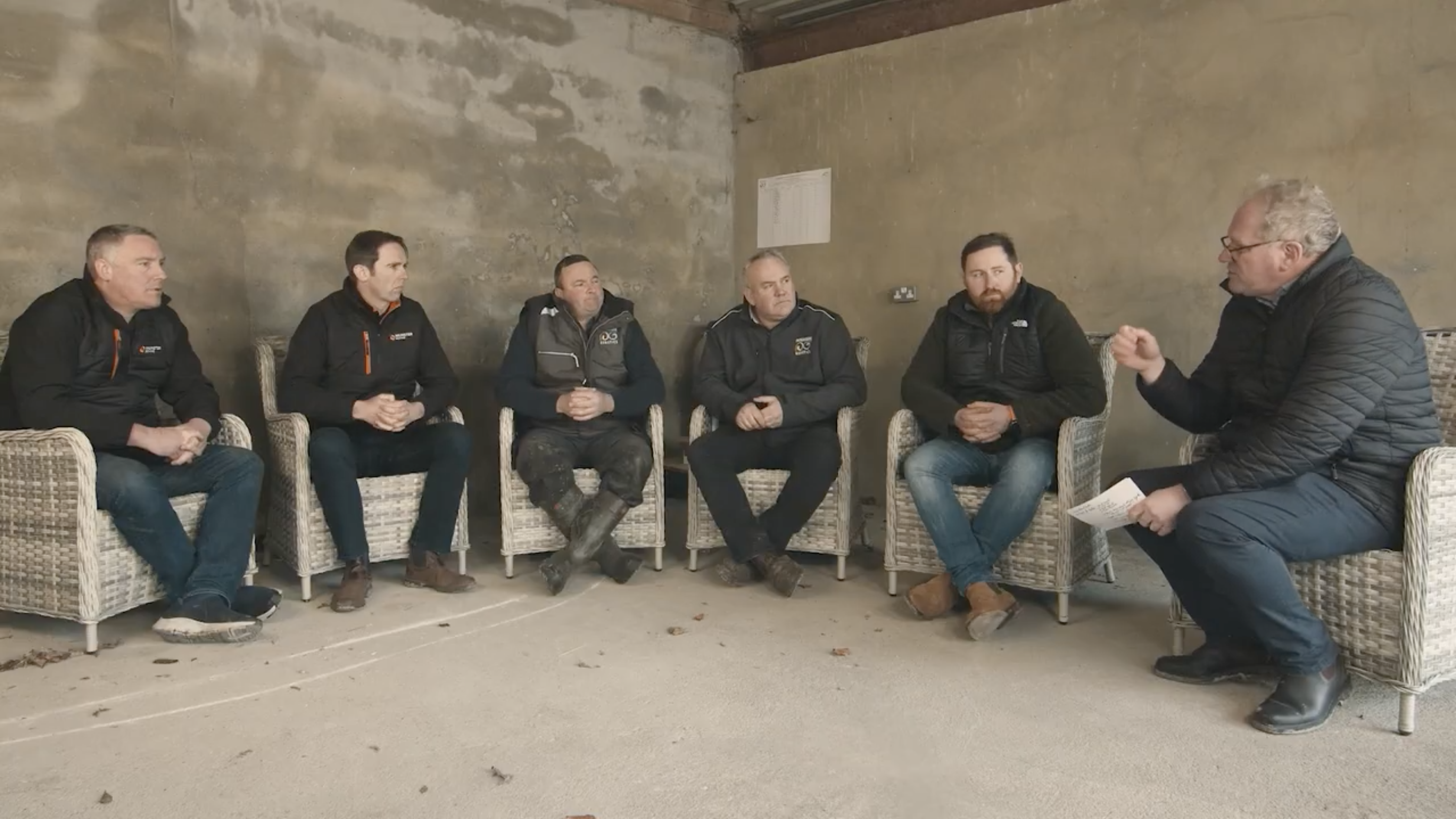 (L:R) Ben Slee, Denis Howard, James Hanly, Trevor Hanly, George Beattie and Martin Kavanagh