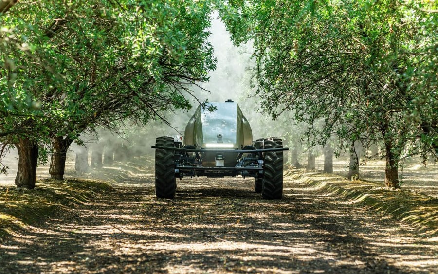 Orchard GUSS is the larger of the two machines and is streamlined to prevent entanglement with foliage