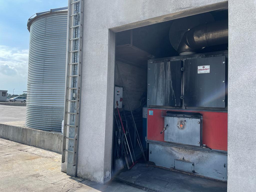 The biomass boiler at Codd Mushrooms