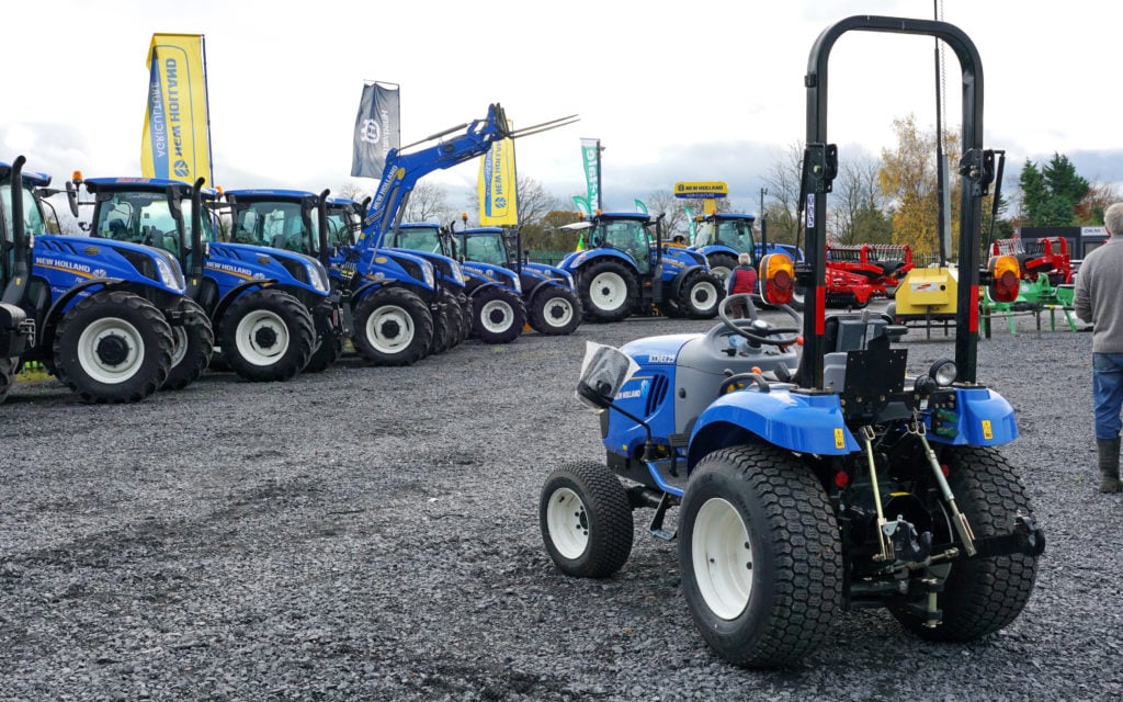 Little and large. Bigger tractors appear to be winning the sales war