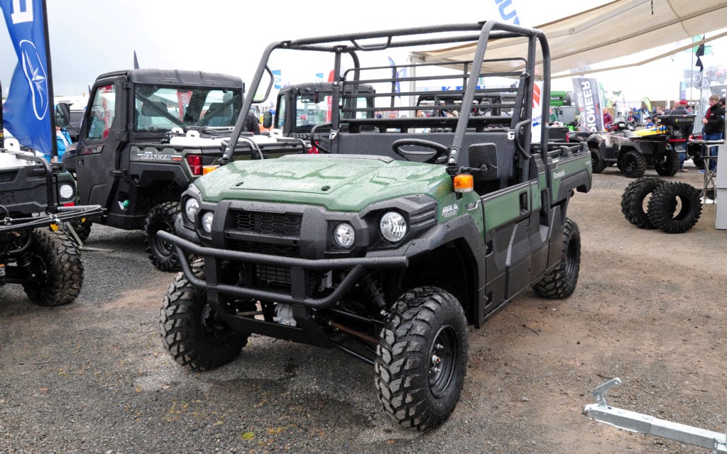 Powered by a 24hp Yanmar engine, the company's diesel powered Mule is available with full cab and heater
