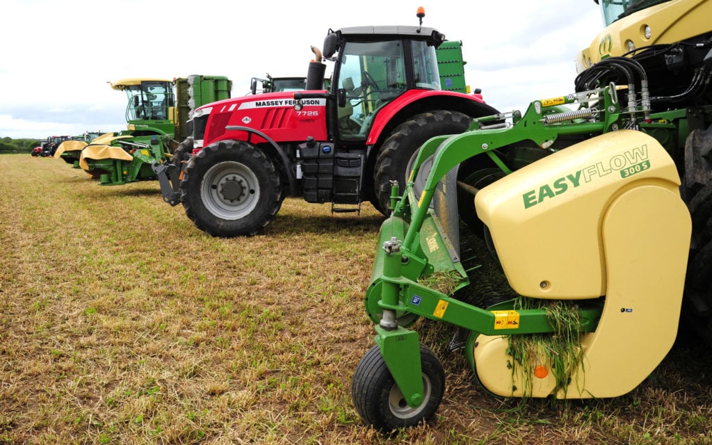 When lined up, the Krone range makes an impressive display