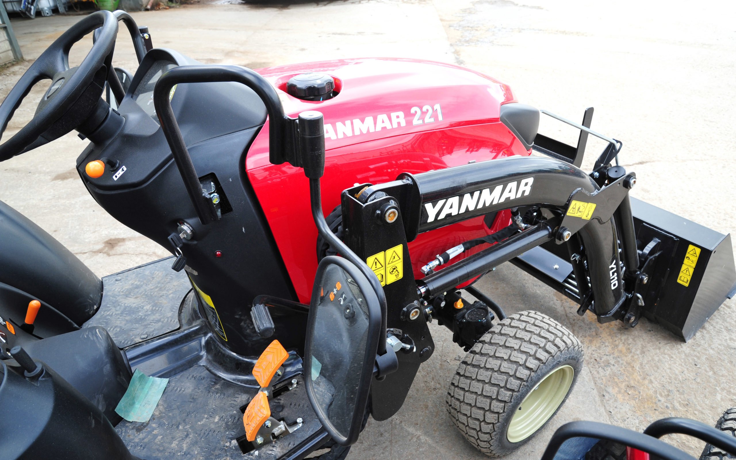 The front end loader works smoothly and is easy to use