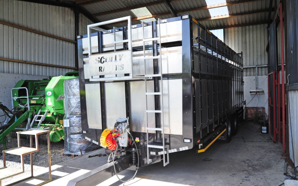 An exterior ladder, viewing platform and catwalk are all features of the company's cattle trailers