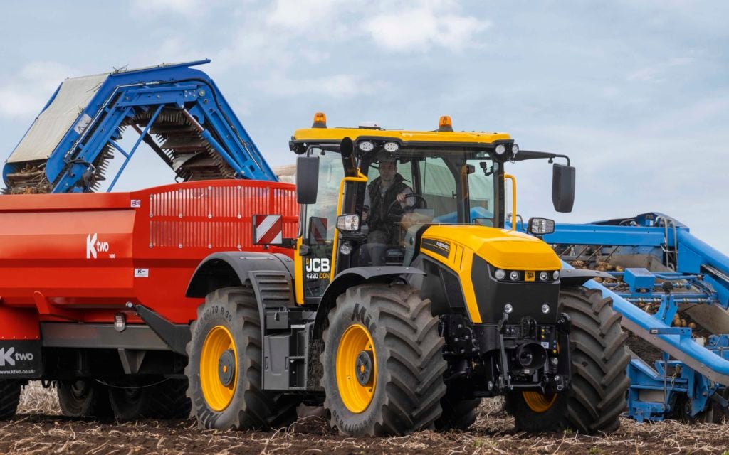 Forward speed may be selected by joystick while the transmission sorts out the appropriate gear and engine rpm itself