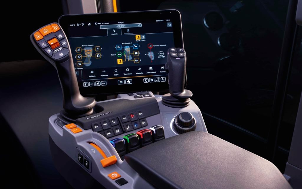 The position of the new 12-inch screen may be altered according to the job in hand.