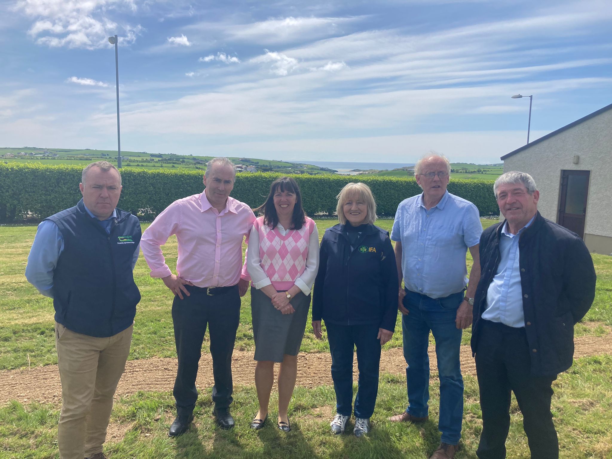 Keith Kennedy, Clonakilty Agricultural College principal, Michael O'Dowd, Kerry IFA Dairy chair, Dr. Anne-Marie Butler, head of education with Teagasc, Mary Fleming Kerry IFA 2nd rep, John O'Sullivan, Kenny Jones, Kerry IFA chair

Image Source: Kerry IFA