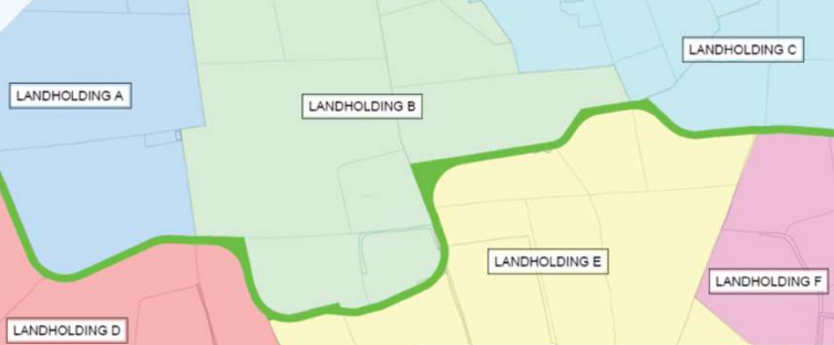 A recent Galway County Council presentation stated that in the vast majority of cases, a route along a farm boundary can be chosen, and severance of farms avoided. Image source: Galway County Council