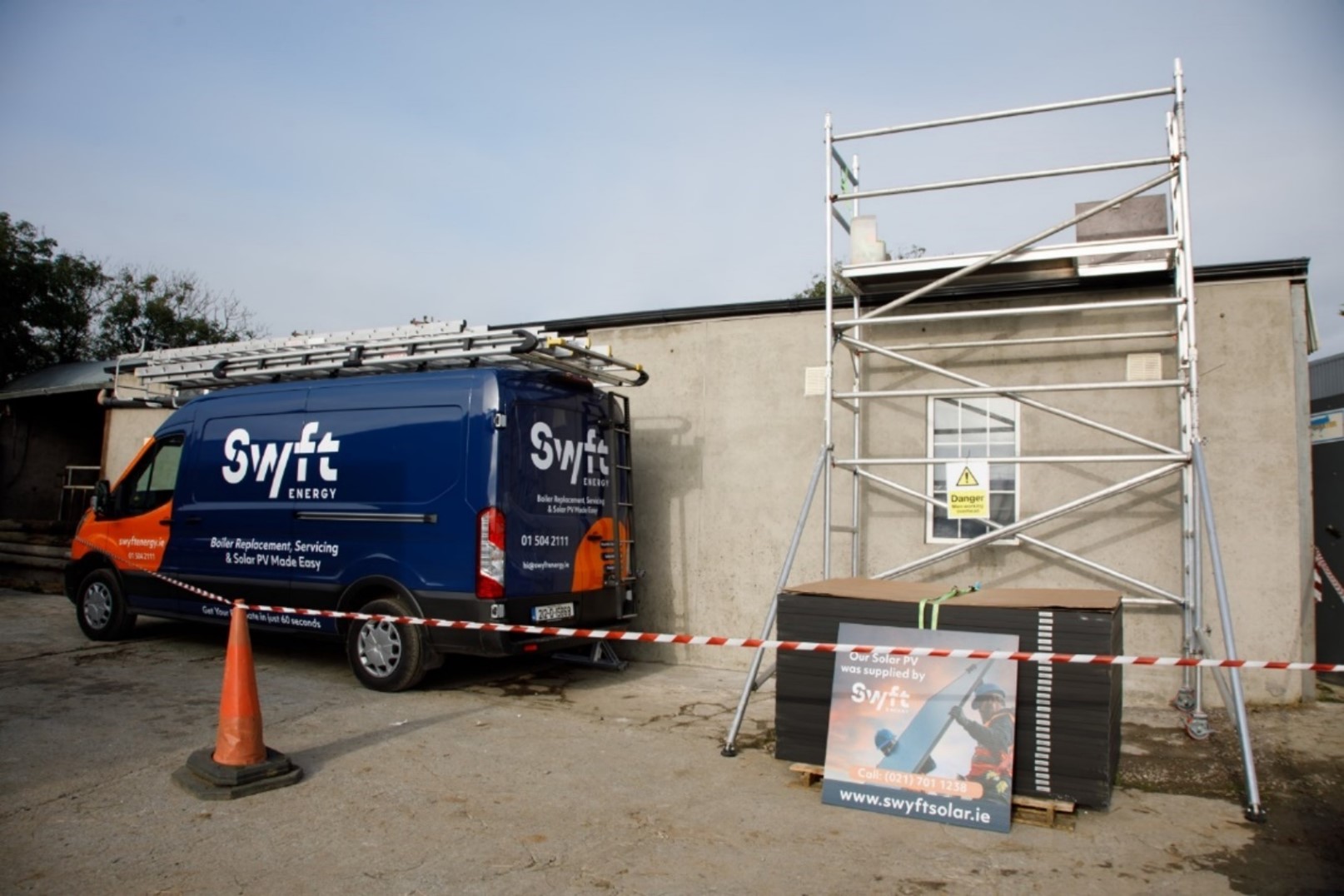 An 10.8kWp solar PV installation completed on a dairy farm by Swyft Energy in Co. Kerry