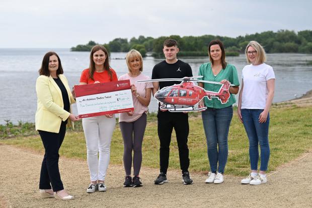 L-R: Breige Mulholland, Air Ambulance NI; Sharon McFlynn, DAERA; Siobhan Murphy; Cormac Murphy; Maria Bradley, DAERA and Rachel Conn, DAERA
