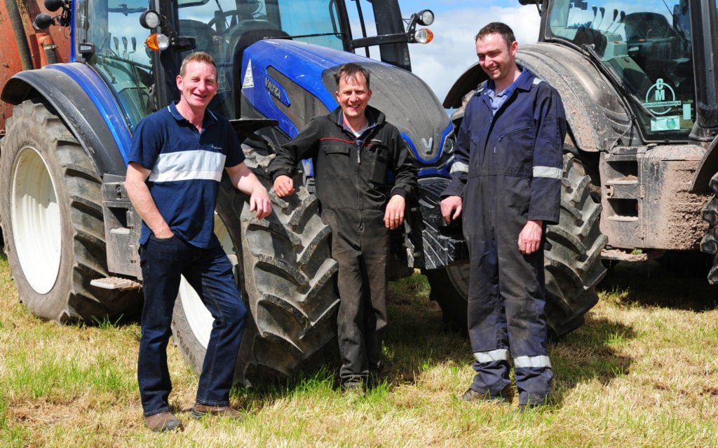 Jeren Right, Shane Ryan and Colm Egan of the college are well disposed towards the Valtras