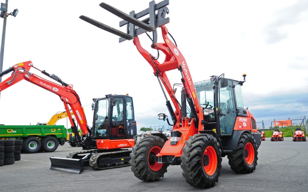 Loaders and diggers are the staple of Kubota in Ireland and are now joined by farm tractors