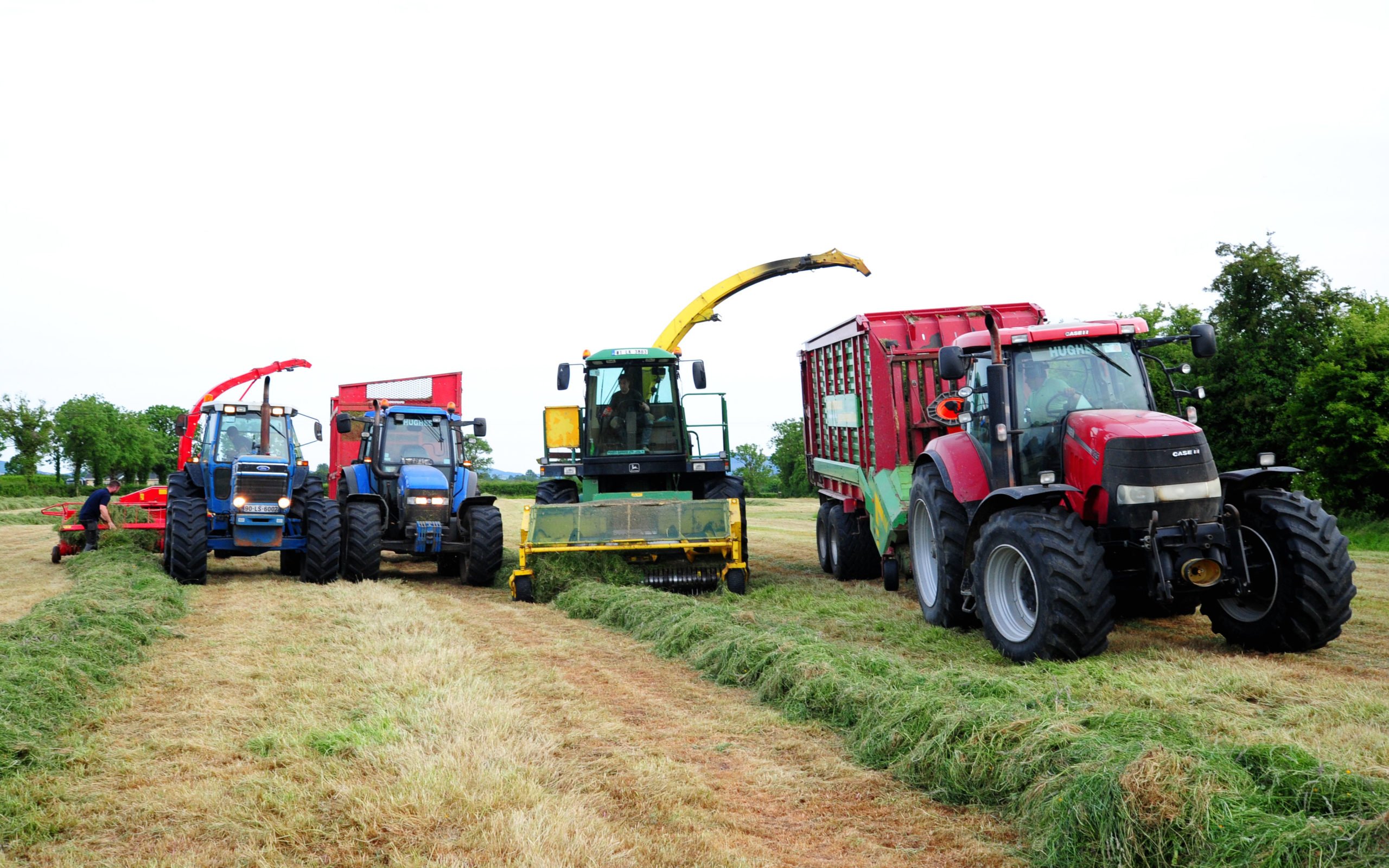 Even though both harvesters are from the early 2000s, the self-propelled far outperforms the trailed