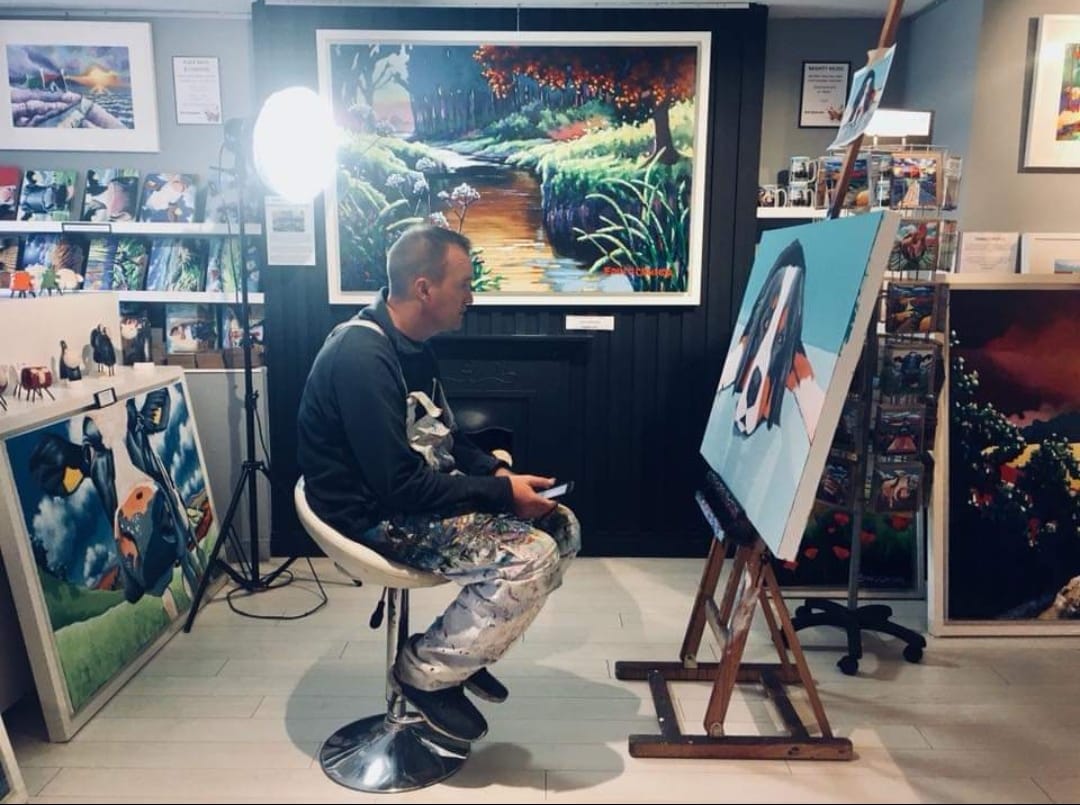 Eoin O'Connor in his studio