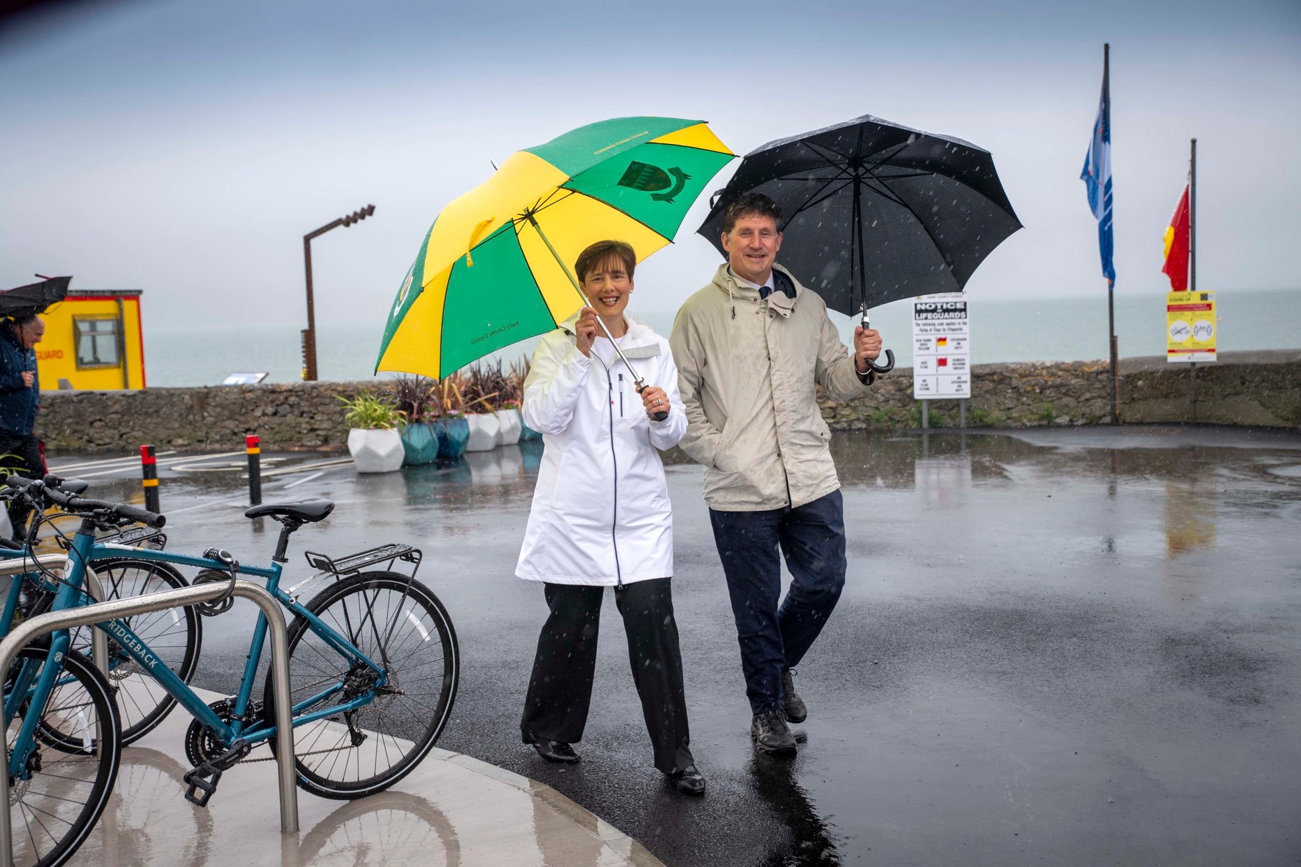 Minister for Transport Eamon Ryan and Minister for Education, Norma Foley in Fenit. Image: Domnick Walsh photographer