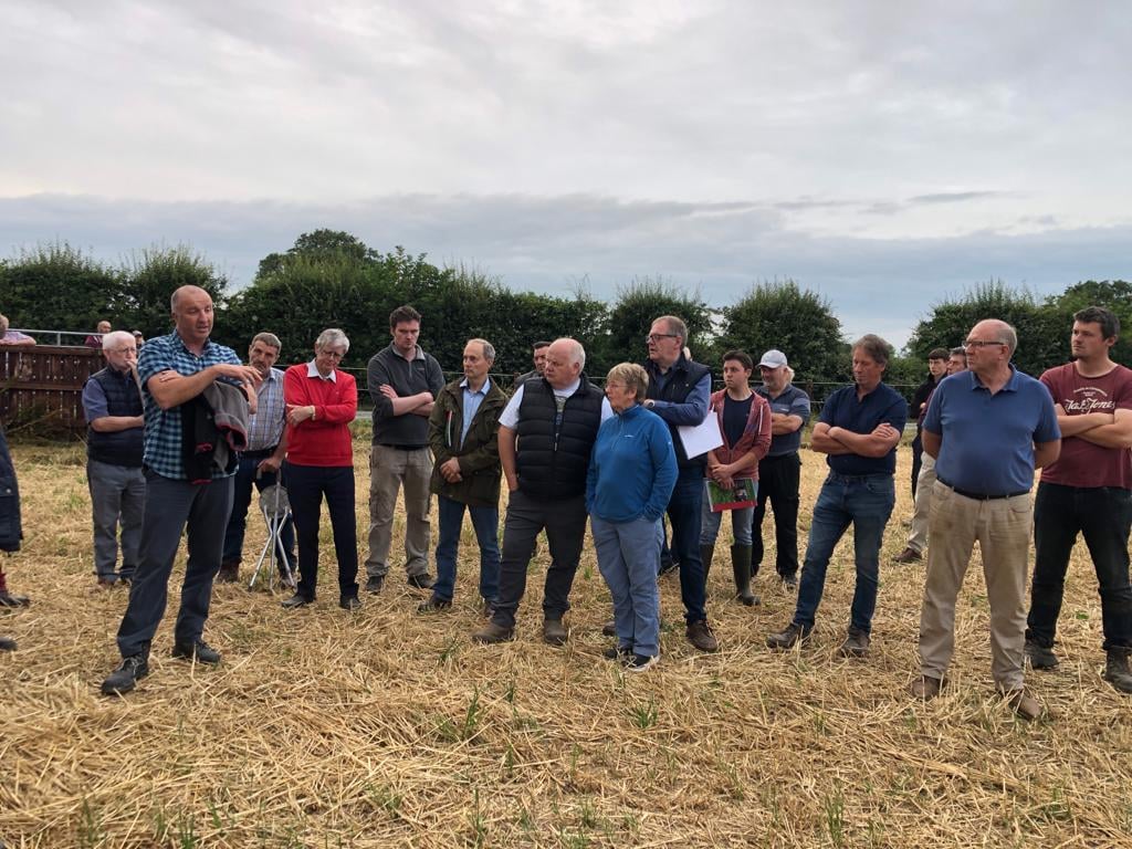 Some of the attendees at the farm walk
