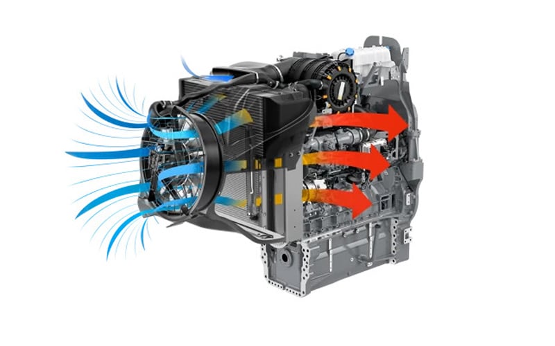 The CAS cooling arrangement is said to require 40% less power than those on  equivalent tractors