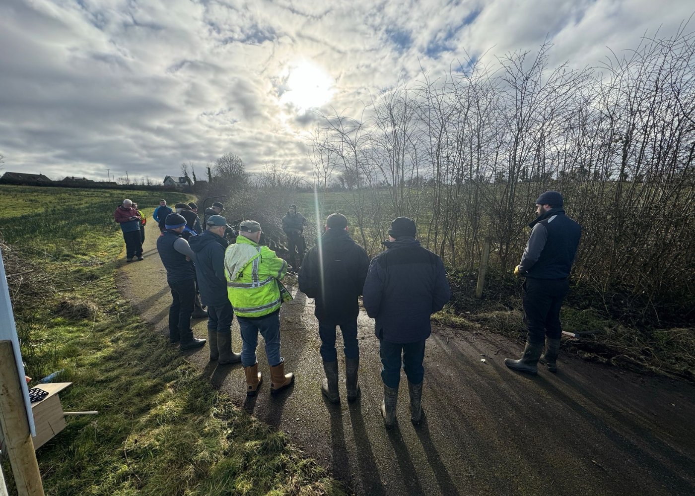 Farmers at the ACRES CP hedgerow management workshop in Co. Leitrim