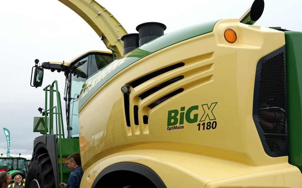 Despite the talk of power demand peaking in tractors, Krone still finds customers for its 1,156hp harvester