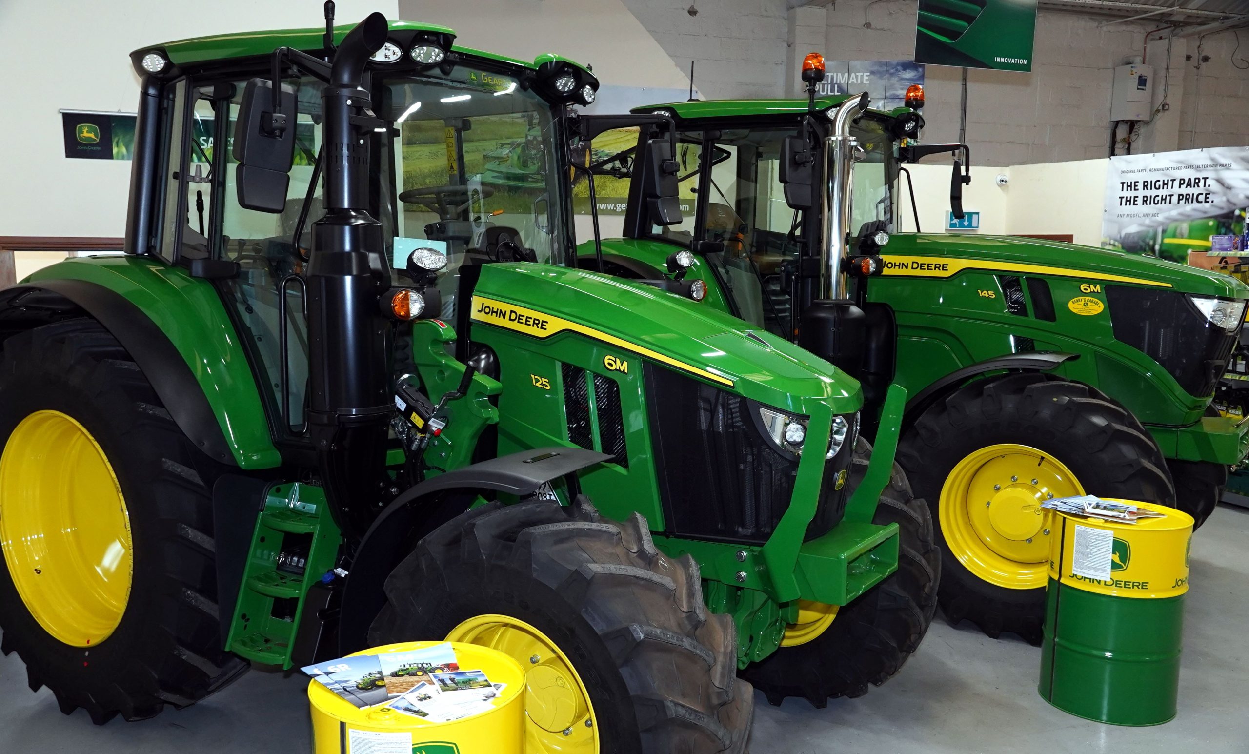 The M Series tractors from John Deere are targeted at small to mid-sized farms.