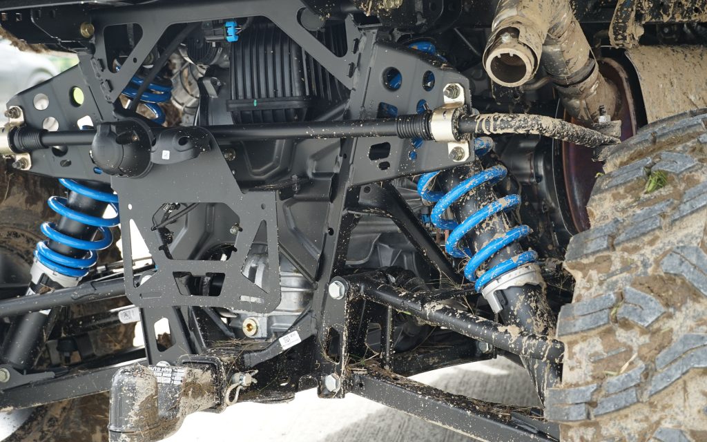Polaris refer to the rear wishbone suspension as double A-Arm, yet whatever the name, it is highly effective