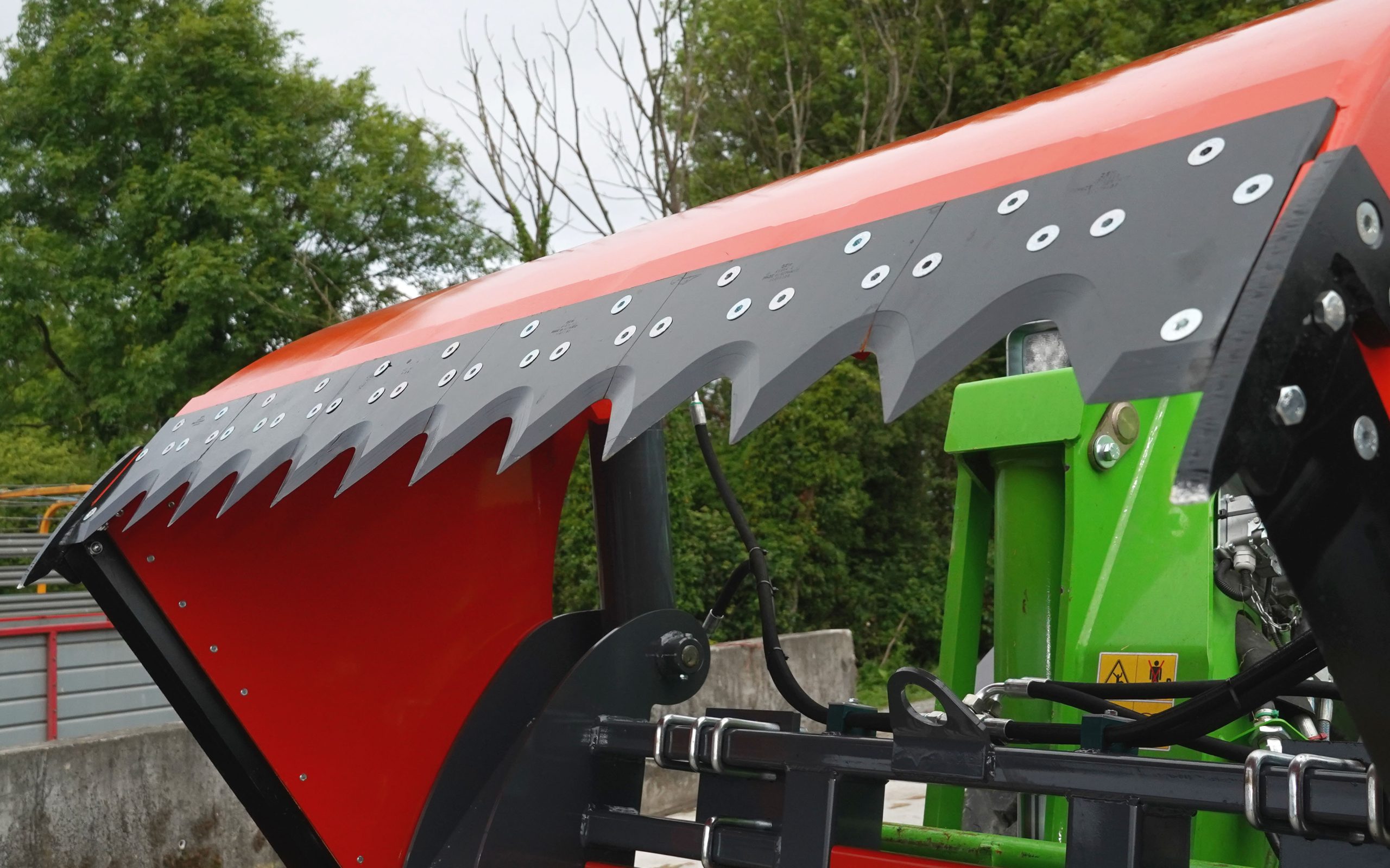 Hardened teeth on agricultural buckets are essential to ensure longevity and retention of sharp edge