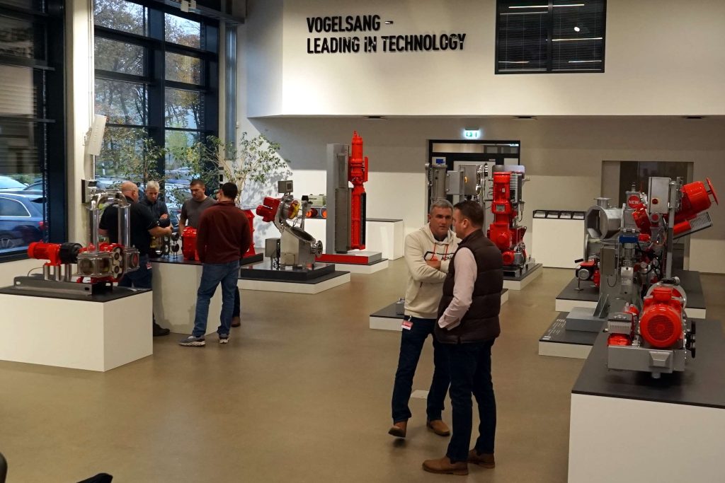 The factory showroom gives the impression of cleanliness and modernity which is carried over into the factory