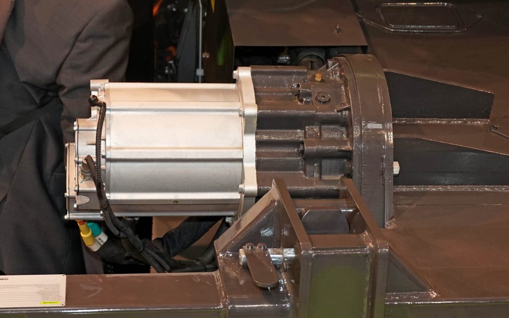 Electric motors are easier to install and more efficient than hydraulic drive on implements