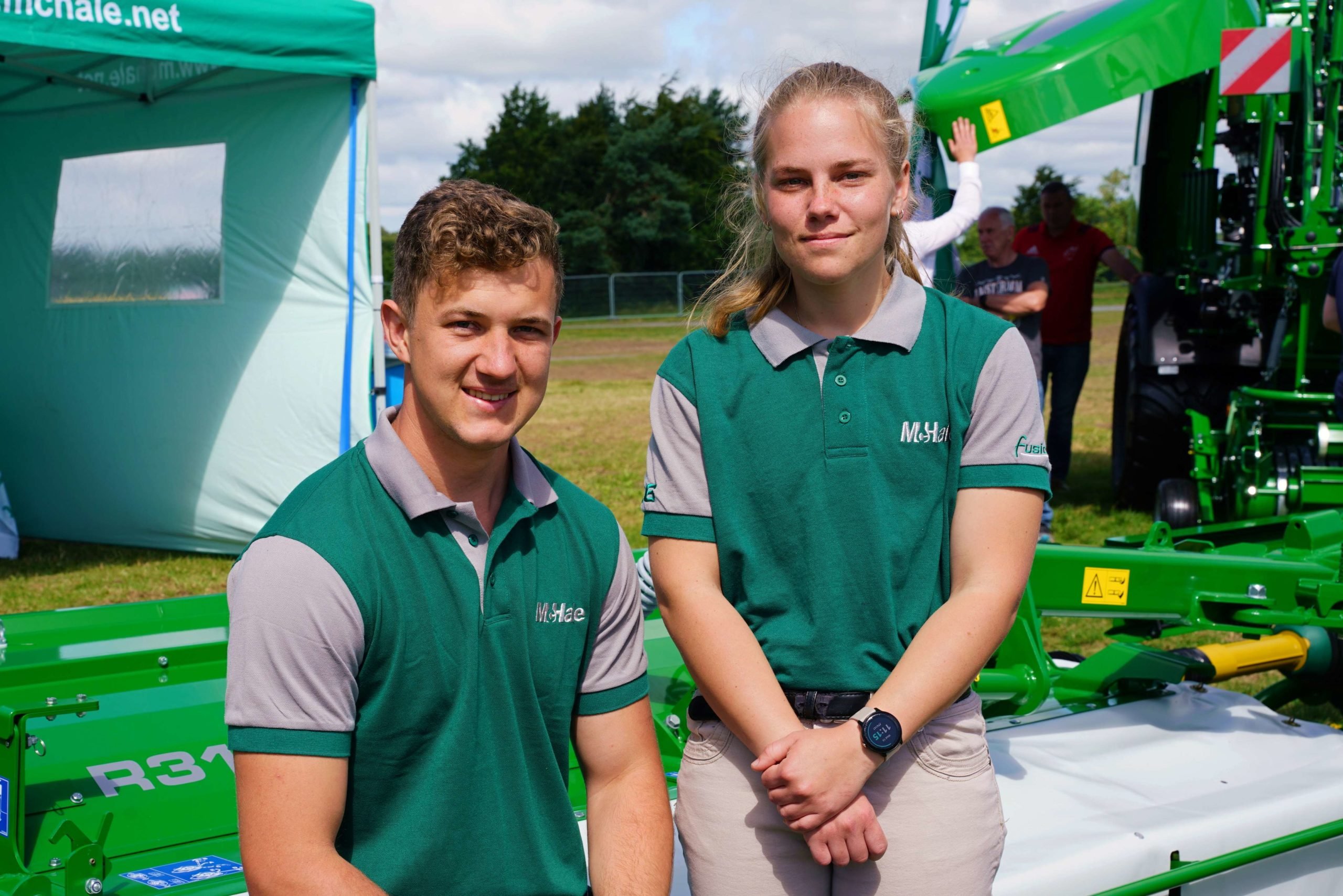 Two students from Zimbabwe studying agricultural engineering at Tralee are approaching the end of their six-month placement with McHale, which has a display at this year's FTMTA Farm Machinery Show