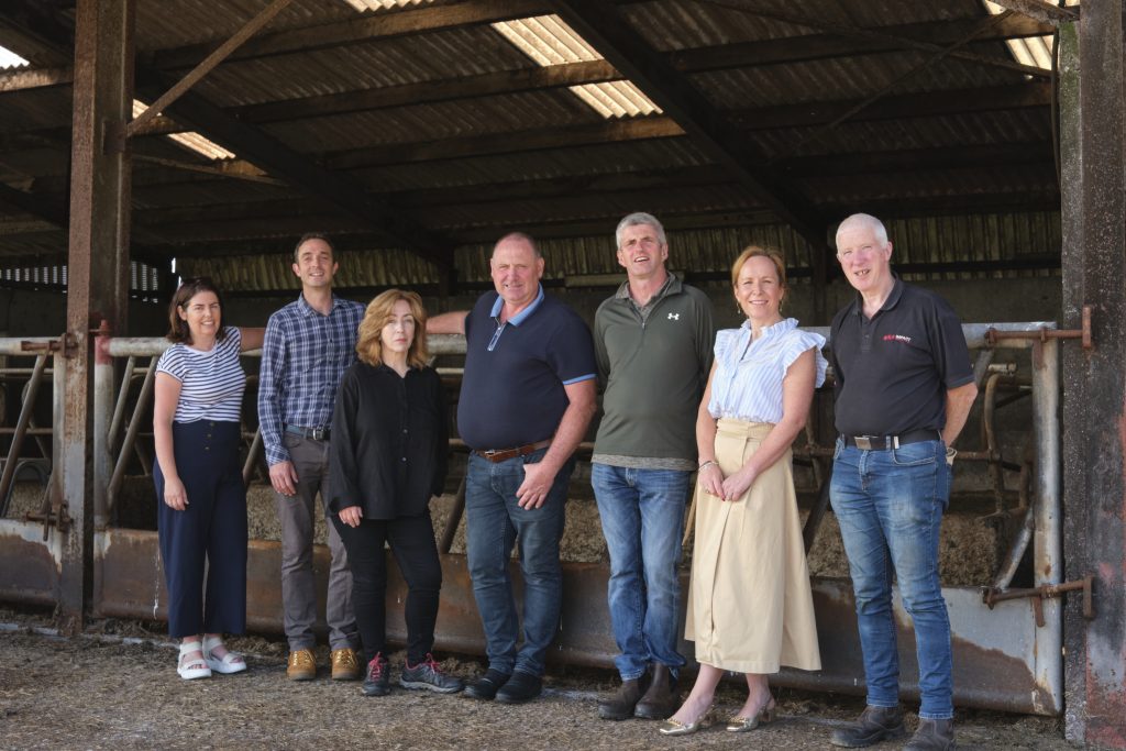The West Kerry Dairy Farmers SEC steering committee (l-r): Deirdre de Bhailís, David Garner, Catríona Fallon, Dinny Galvin, Michael Dowd, Claire McElligott, and Michael Kelliher