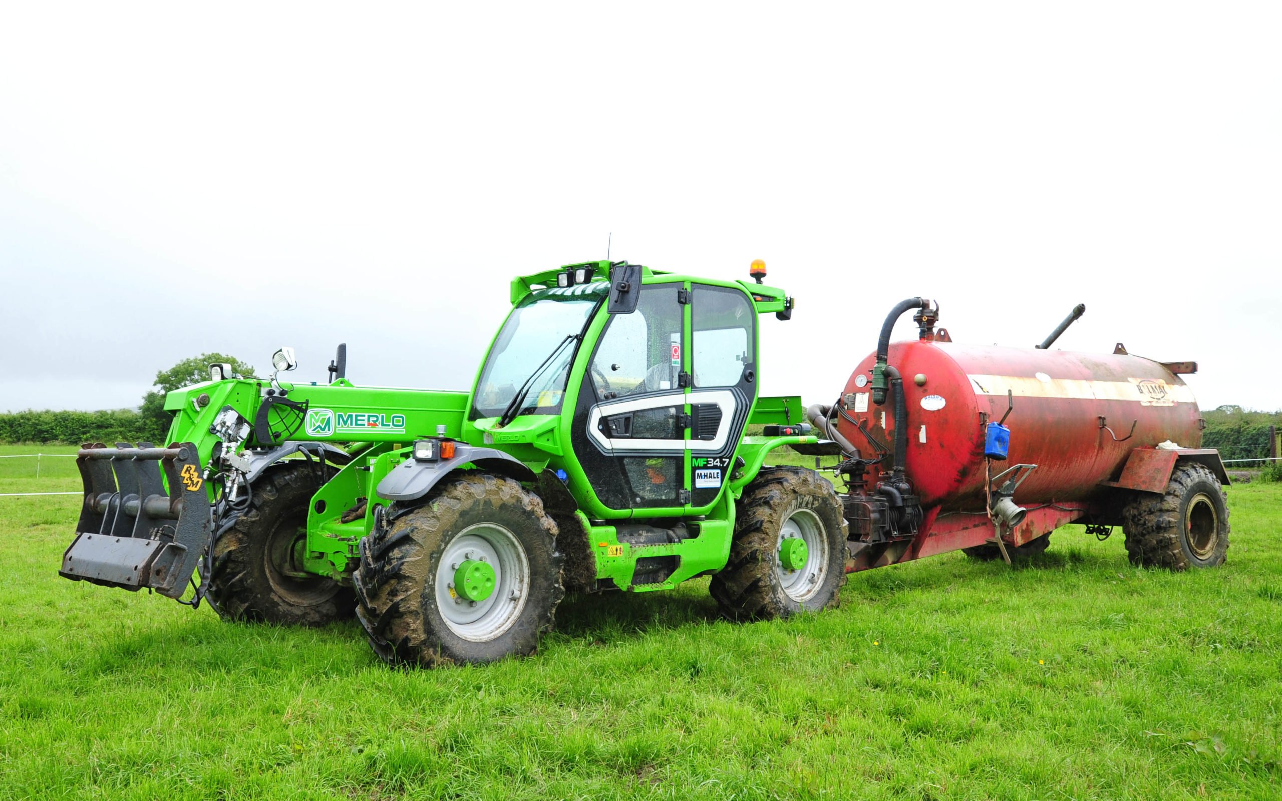 The Multifarmer copes easily with an 1800 gallon tanker