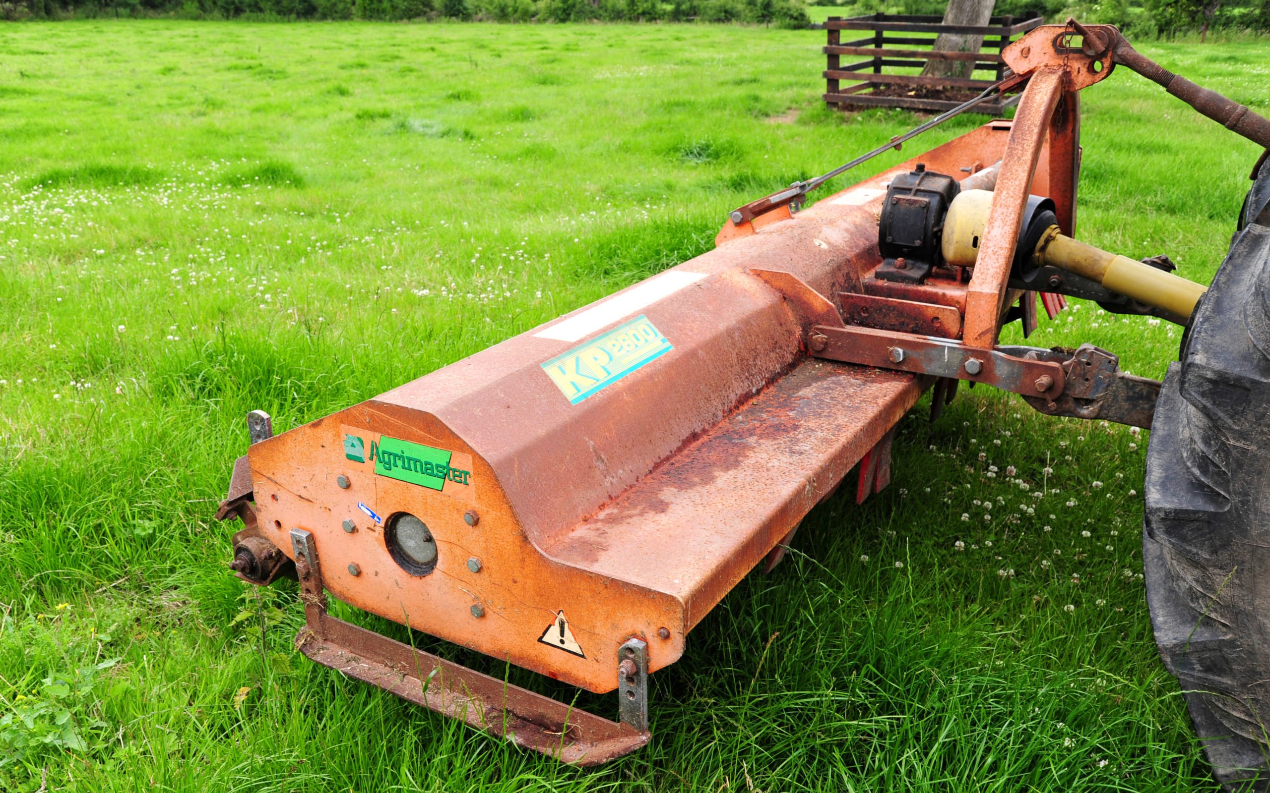 Of unknown age, this flail mower was running without undue noise or vibration