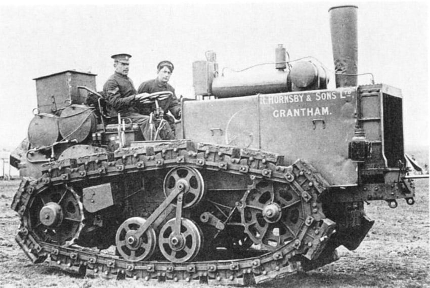 Richard Hornsby &amp; Sons original track-layer was trialled by the British War Office in 1907 and 1908