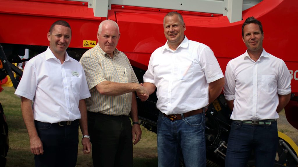 L-R: Diarmuid Claridge, MD Pottinger Ireland; Denis Kehoe, MD Kehoe Brothers; Sven Niels, European sales director and Paul Wilson, sales manager  for eastern Ireland