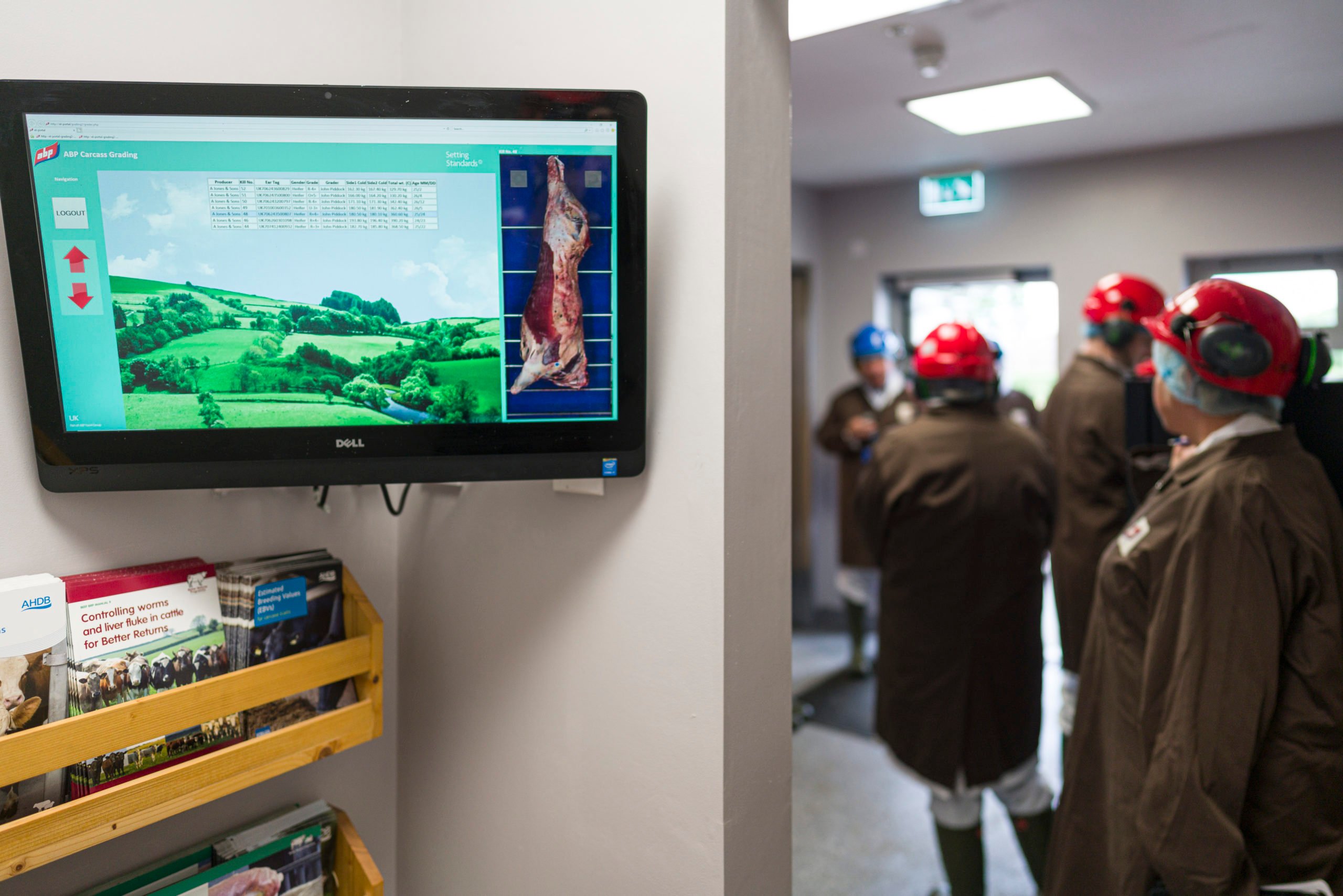 Farmers can view an image of their animals' carcass and see its grade and weight