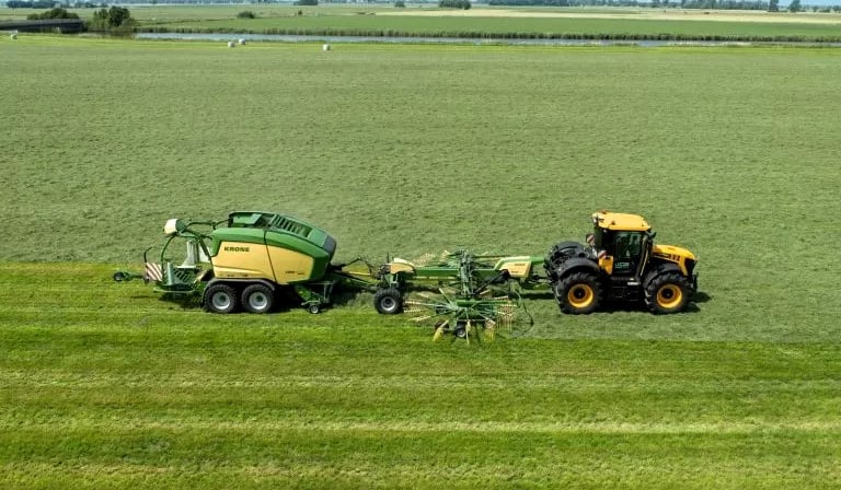 The BaleTrain comprises two proven machines operating in conjunction with each other